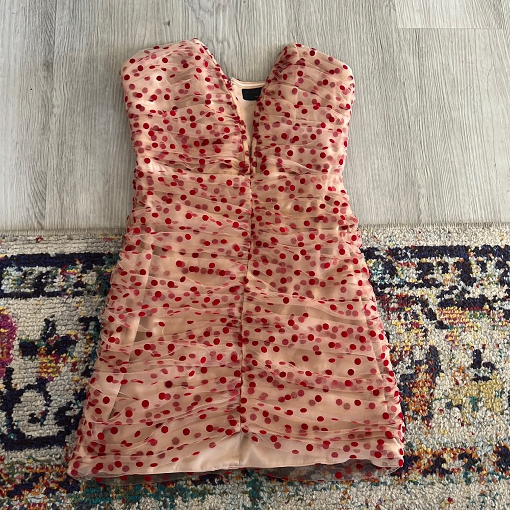NWOT Red Polka Dot Mini Dress